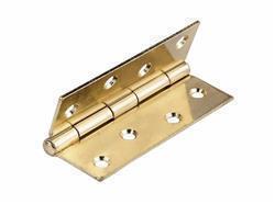 Butt Hinges 100mm Brass Plated PK2