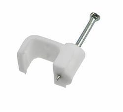 Cable Clips Flat Twin and Earth 2.5mm White PK28