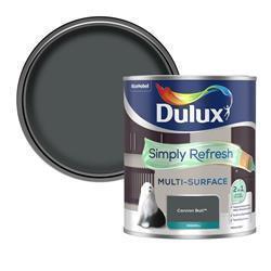 Dulux Simply Refresh Multi Surface Eggshell Cannon Ball 750ml