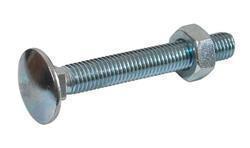 Coach Bolt and Nut Zinc Plated M8x50 (x7)