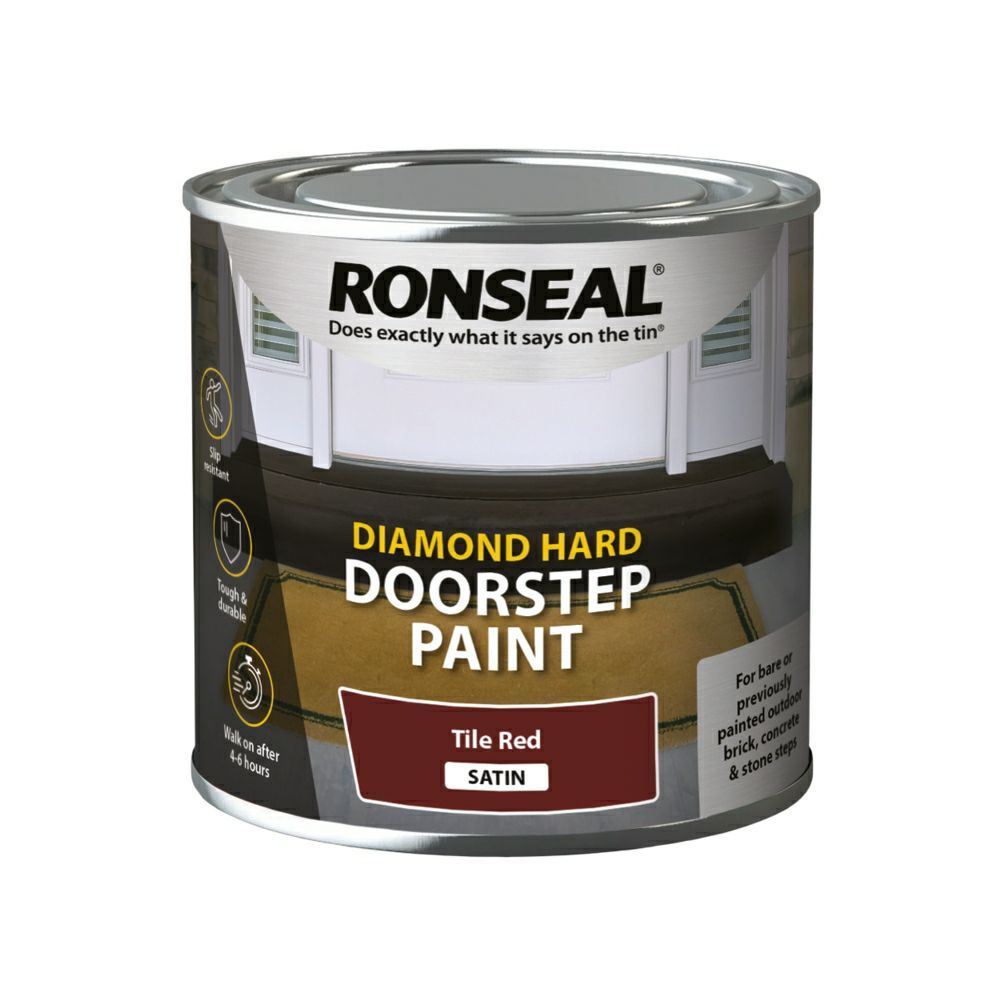 Ronseal Diamond Hard Door Step Paint 750ml Red