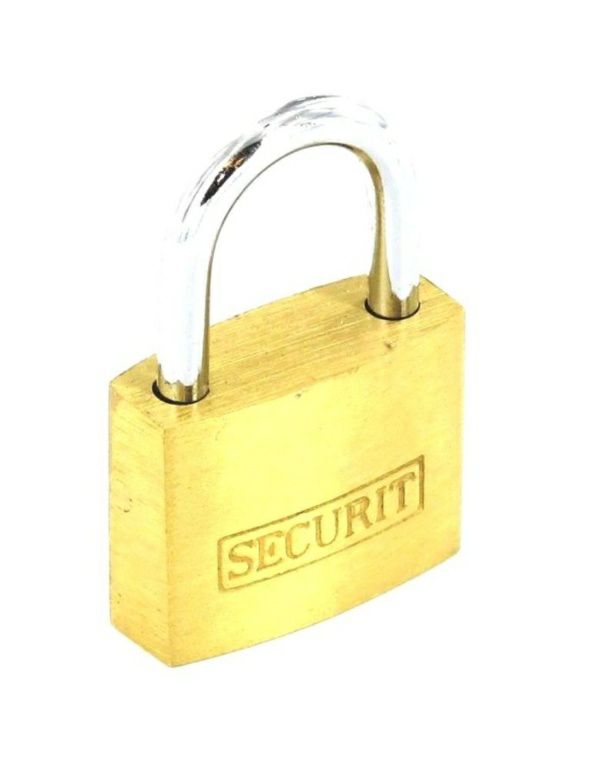Securit Brass Padlock with 3 Keys 30mm S1153