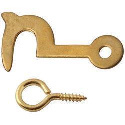 Brassed Side Hook and Eye 1" (x4)