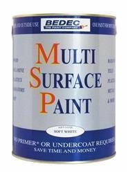 Bedec Multi Surface Paint Satin Soft White 250ml