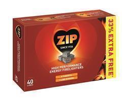Zip Firelighters Block 40 Pack