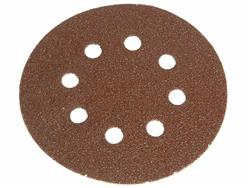 Faithfull Hook and Loop Sanding Disc 125mm x 80G (Pack 5)