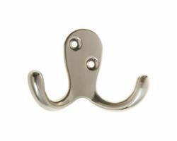 Basic Double Robe Hook - Satin Nickel